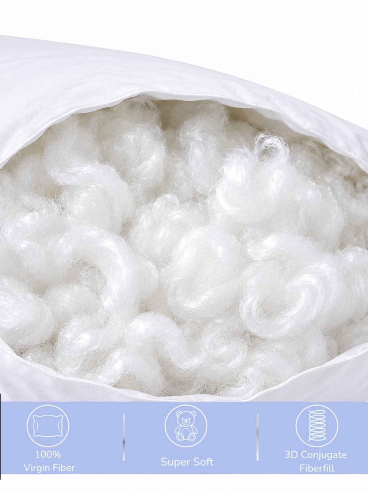Jasmine Pillows ( Set of 2 ) Poly Shell with Fiber Filling -White Regular