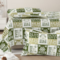 Lok Story Queen Bedsheet with 2 Pillow Covers 130 GSM Micropeach Tribal Style Green