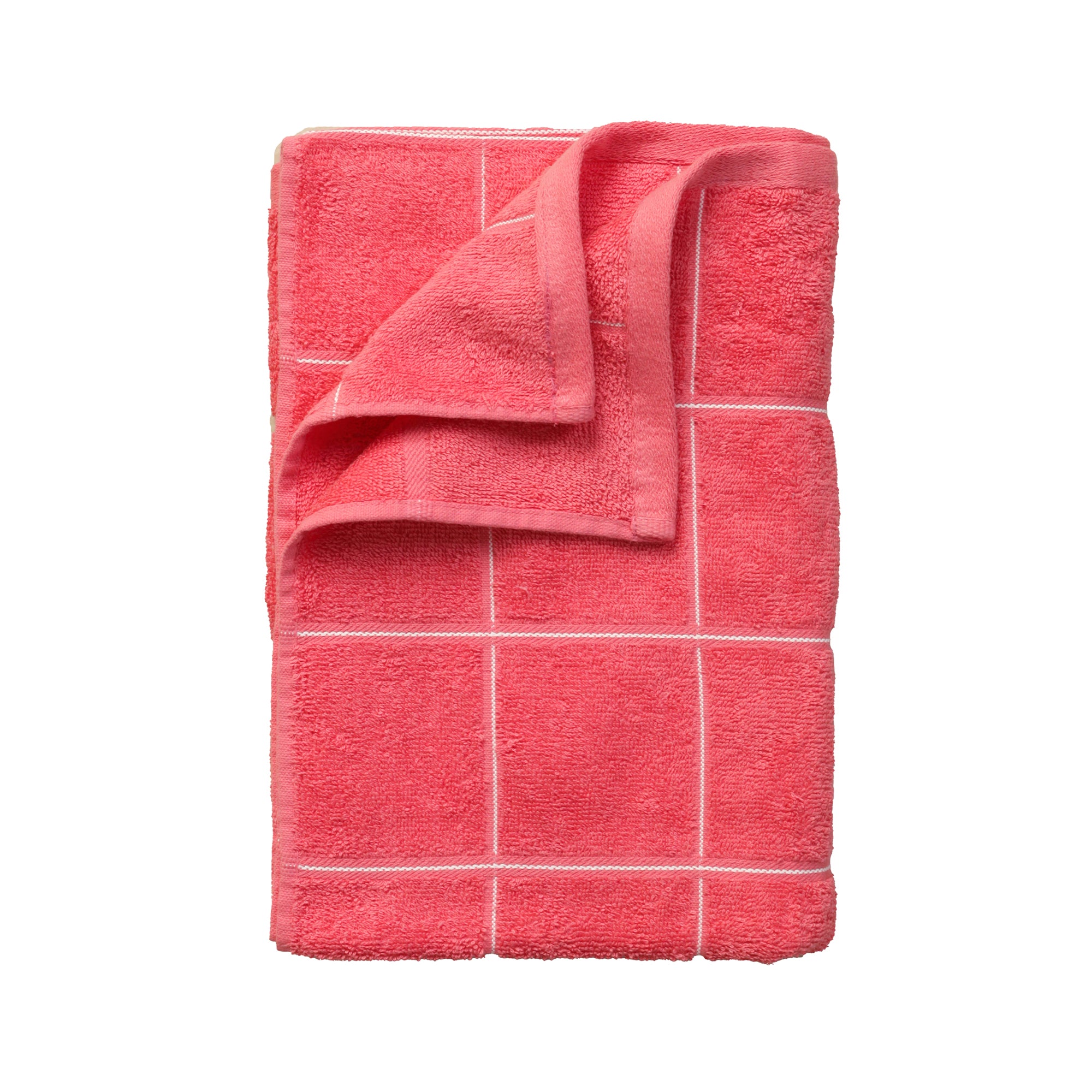 Jasmine Bath Towel 100% Cotton 365 GSM Classic Check Coral