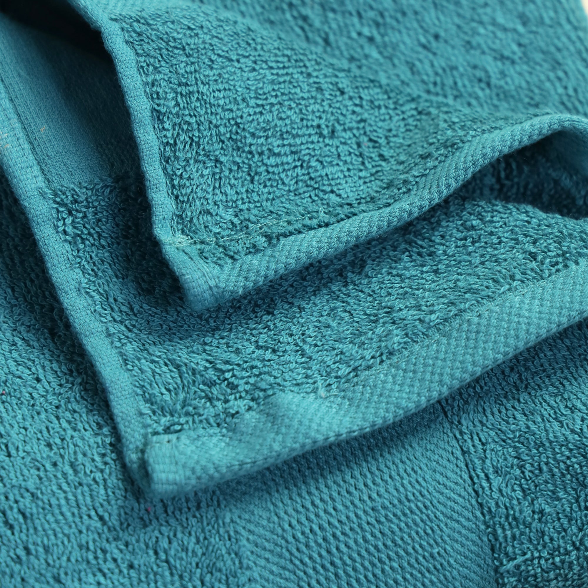 Rose Bath Towel 100% Cotton 420 GSM Self Border Teal