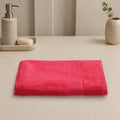 Rose Bath Towel 100% Cotton 420 GSM Self Border Fuschia