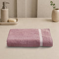 Daisy Bath Towel 100% Cotton 360 GSM Single Border Mauve