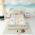 Little Joy Singe Fitted Sheet with 1 Pillow Cover 130 GSM Micropeach Fun Kitty Beige
