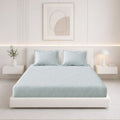Jasmine Queen Fitted Sheet with 2 Pillow Covers 115 GSM Micropeach Embossed Jaquard Grey