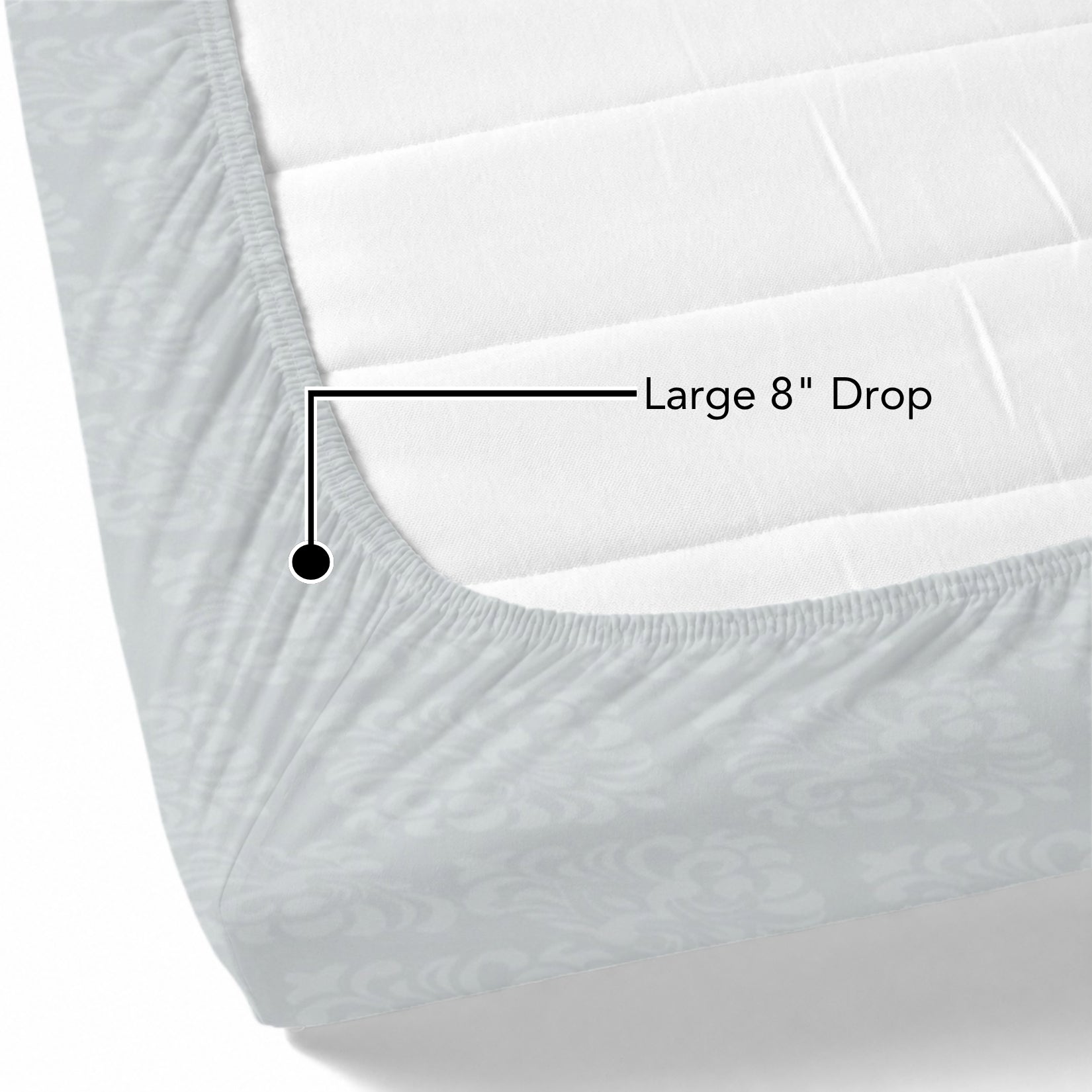 Jasmine Queen Fitted Sheet with 2 Pillow Covers 115 GSM Micropeach Embossed Jaquard Grey