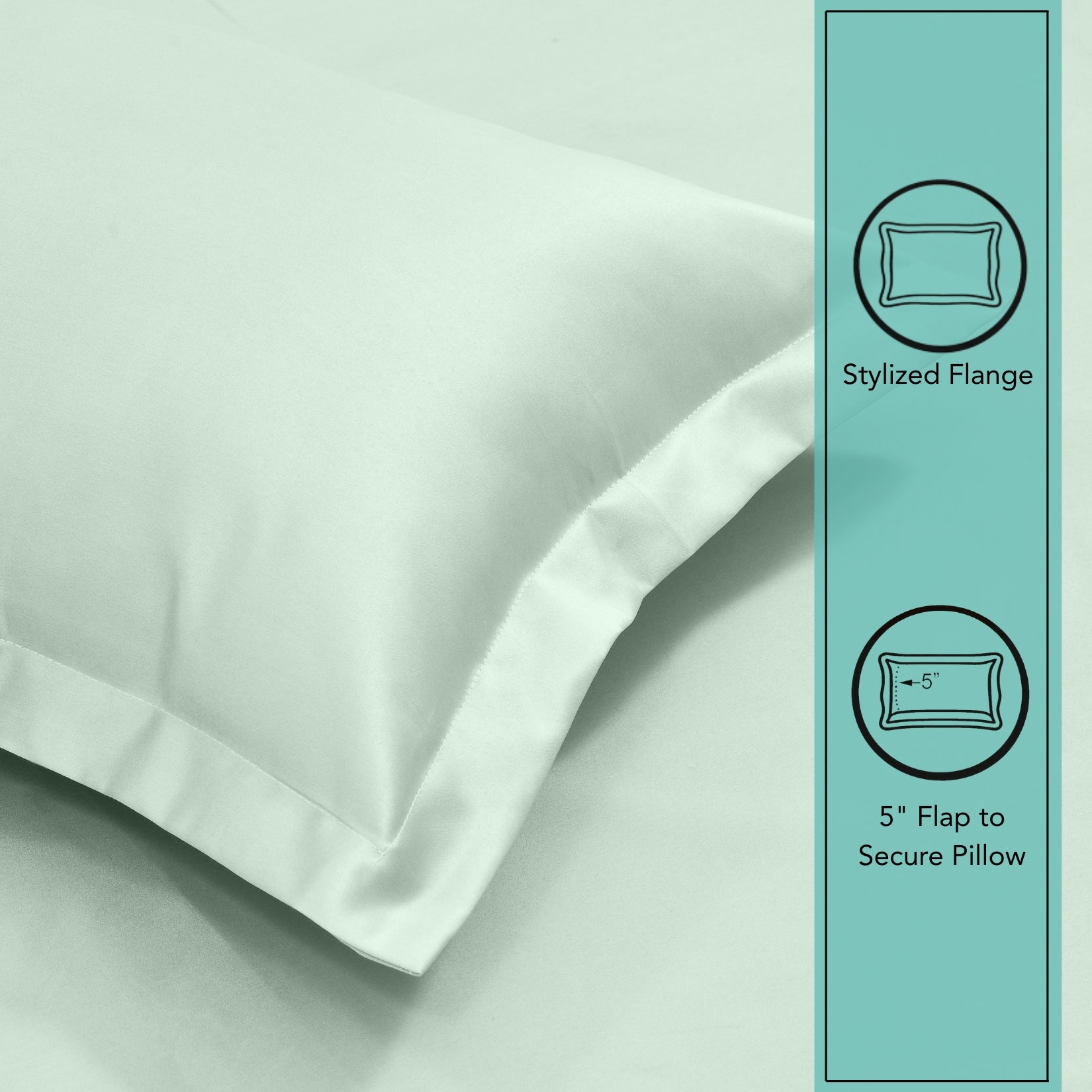 Tulip King XL Bedsheet with 2 Pillow Covers 125 GSM Micropeach Super Sateen Sky Blue