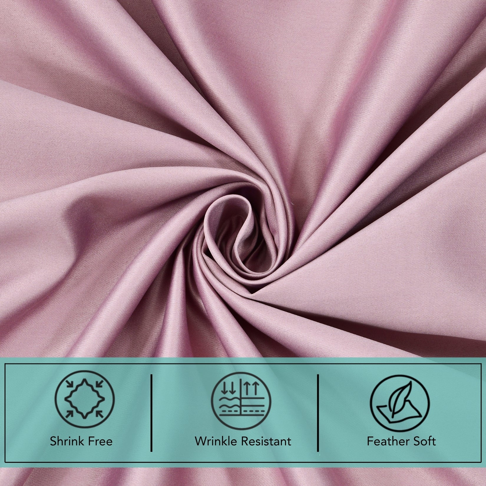 Tulip King XL Bedsheet with 2 Pillow Covers 125 GSM Micropeach Super Sateen Baby Pink