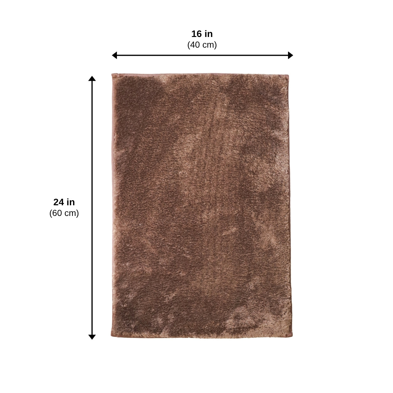 Rose Large Size Bath Mat Rabit Fur With TPR Backing Solid Mouse