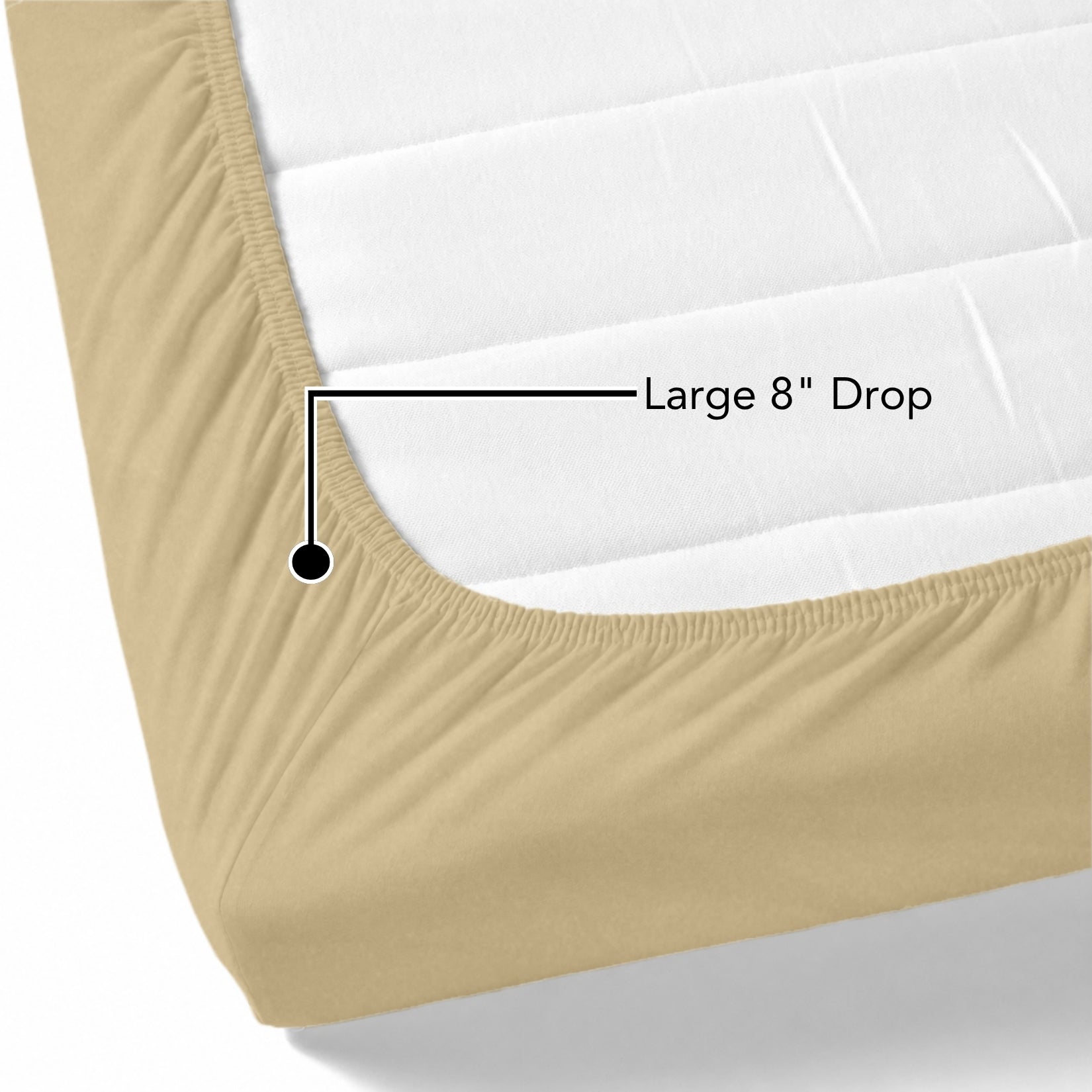 Tulip Queen Fitted Sheet with 2 Pillow Covers 125 GSM Micropeach Super Sateen Gold
