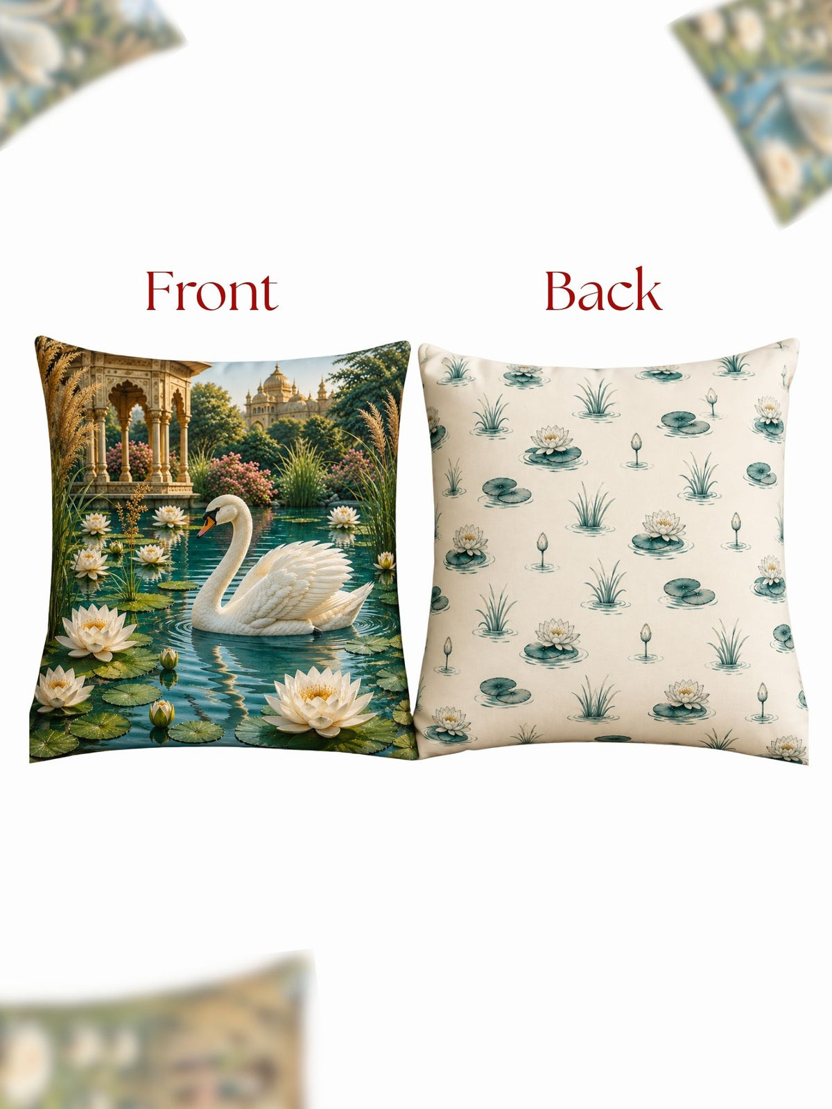 Botanical Garden Micropeach Pack of 5 Cushion Covers (40 x 40 cm )