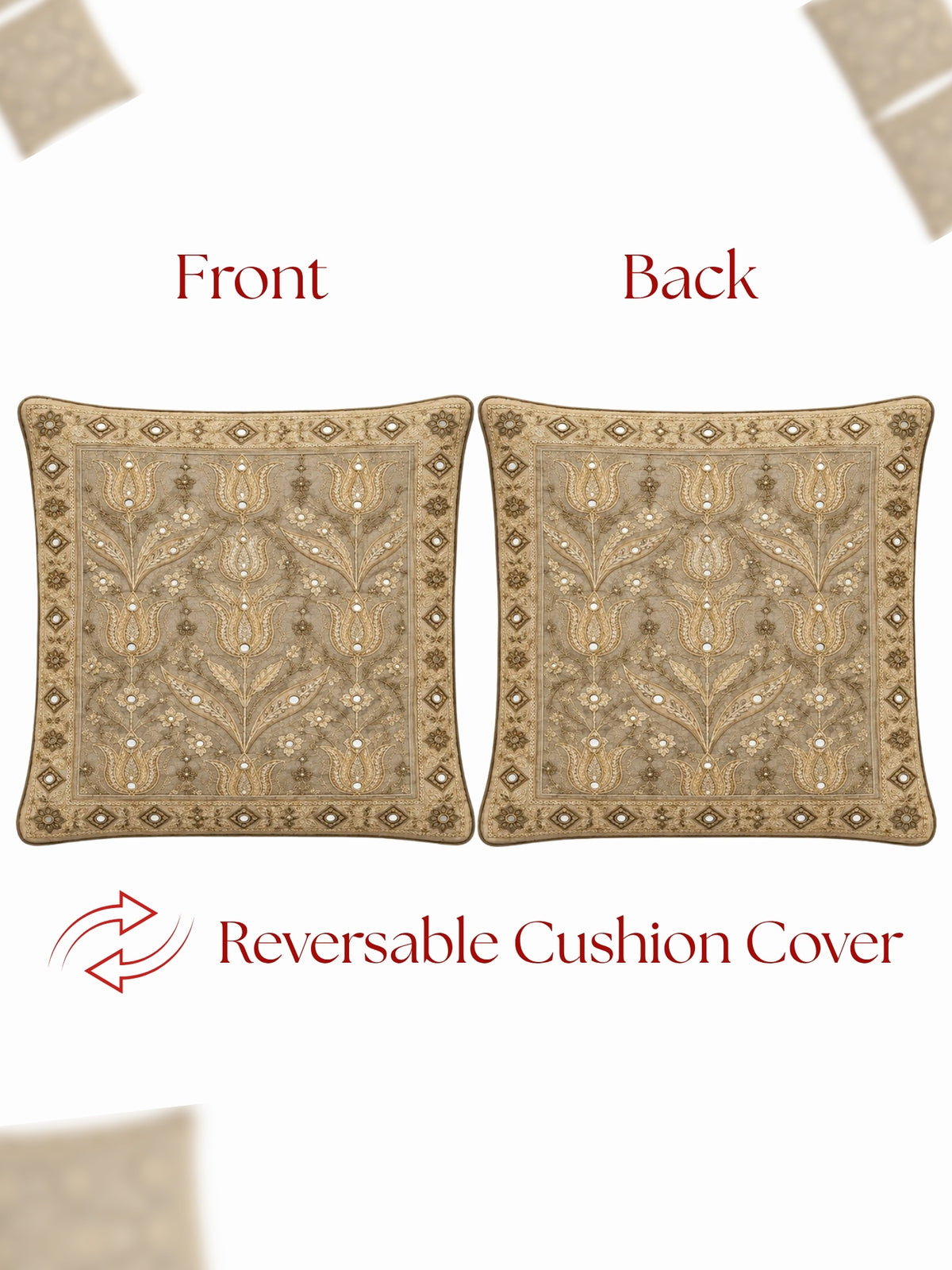 Mirror Tales Micropeach Pack of 5 Cushion Covers (40 x 40 cm )