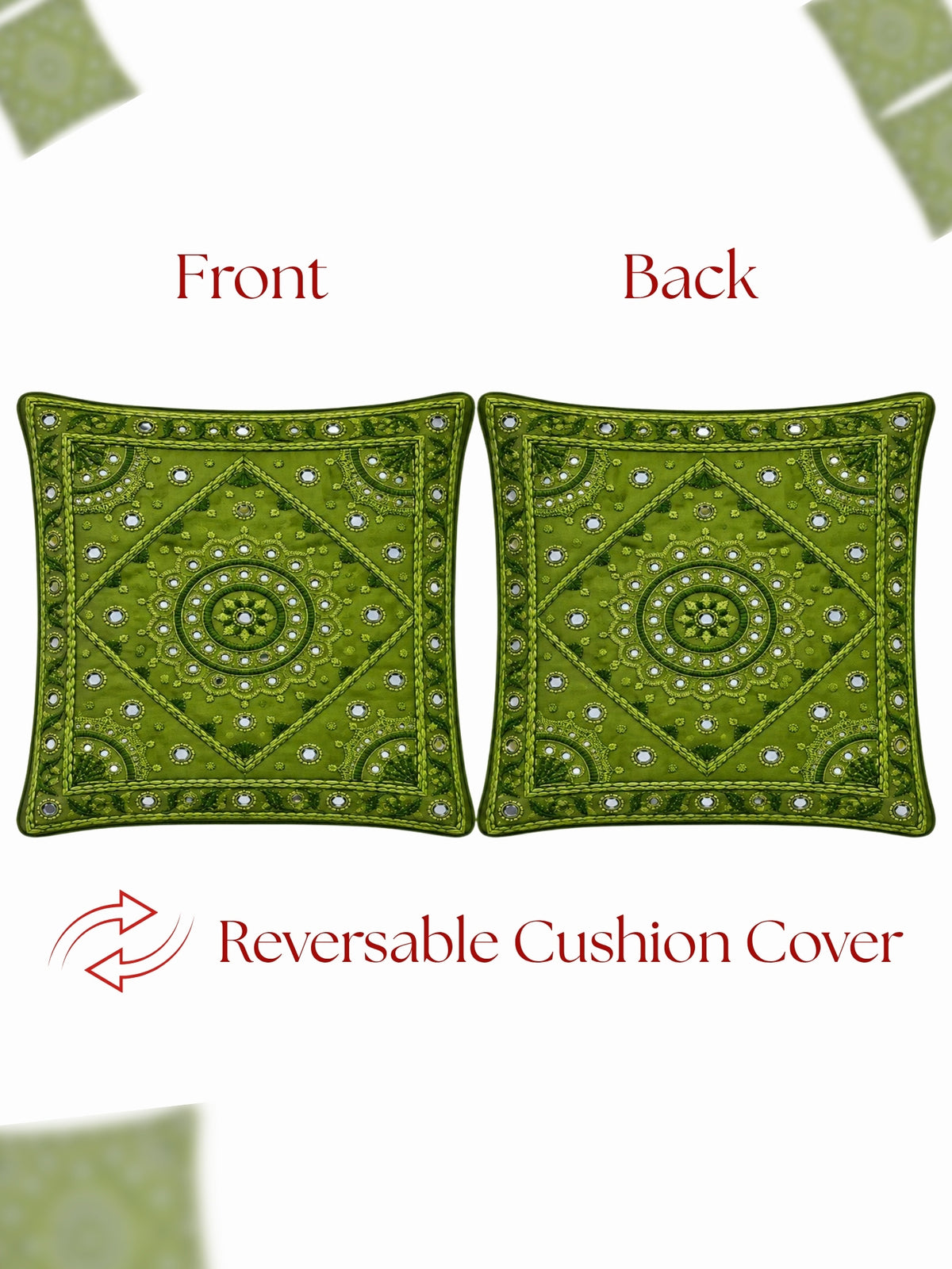 Mirror Tales Micropeach Pack of 5 Cushion Covers (40 x 40 cm )