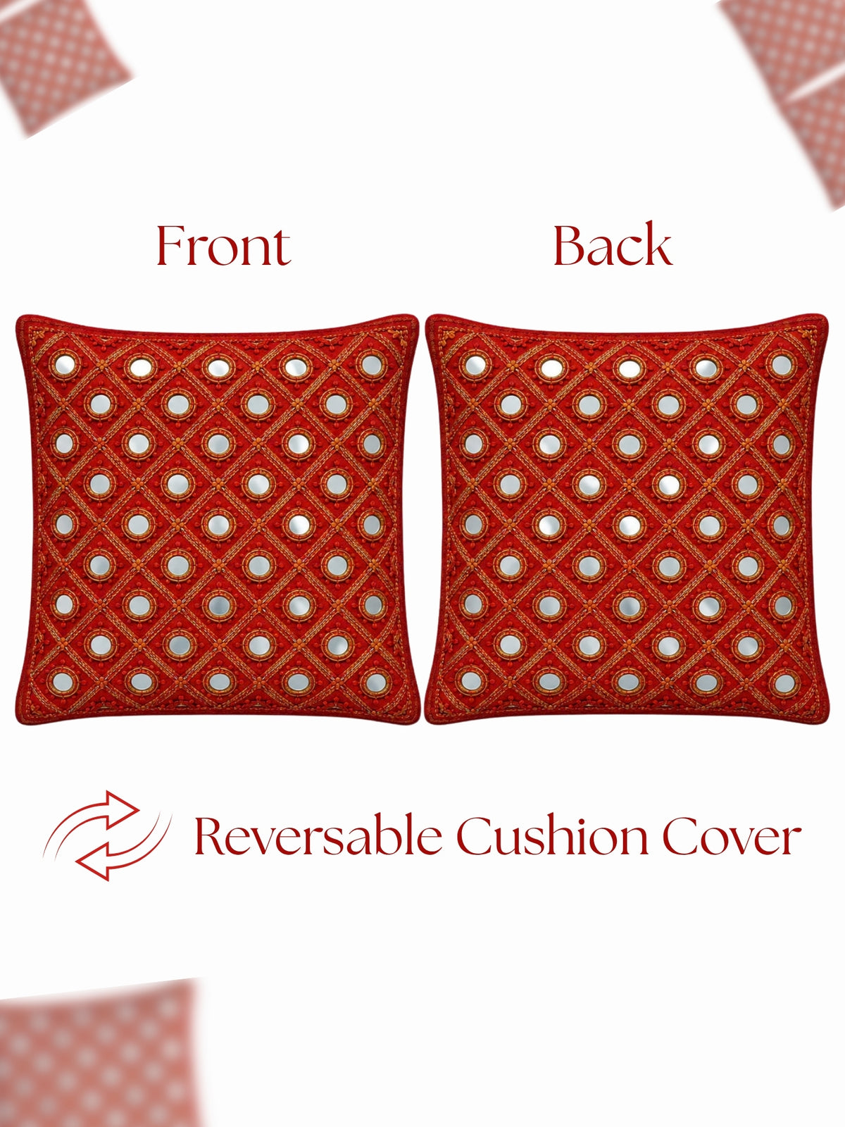 Mirror Tales Micropeach Pack of 5 Cushion Covers (40 x 40 cm )