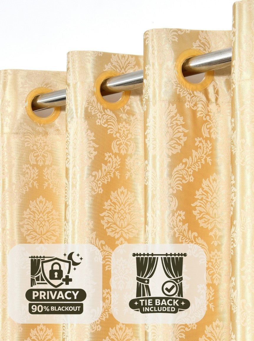 Daisy 200 GSM Polyester Knitted 60% Light Filtering Window Curtain