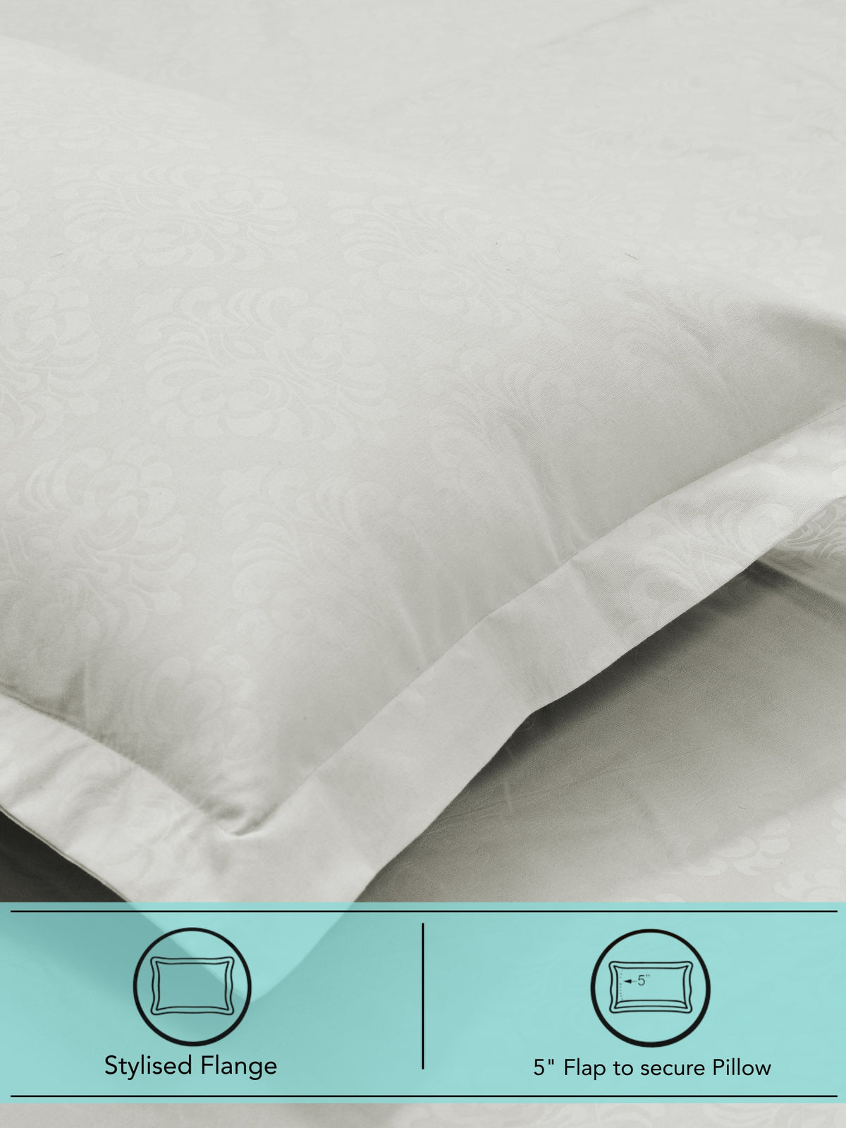Jasmine 115 GSM Embossed Jacquard Micropeach Bedsheet with 2 Pillow Covers