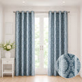 Daisy Door XL Curtains 60% Light Filtering Poly Knitted 200 GSM Damask Grey