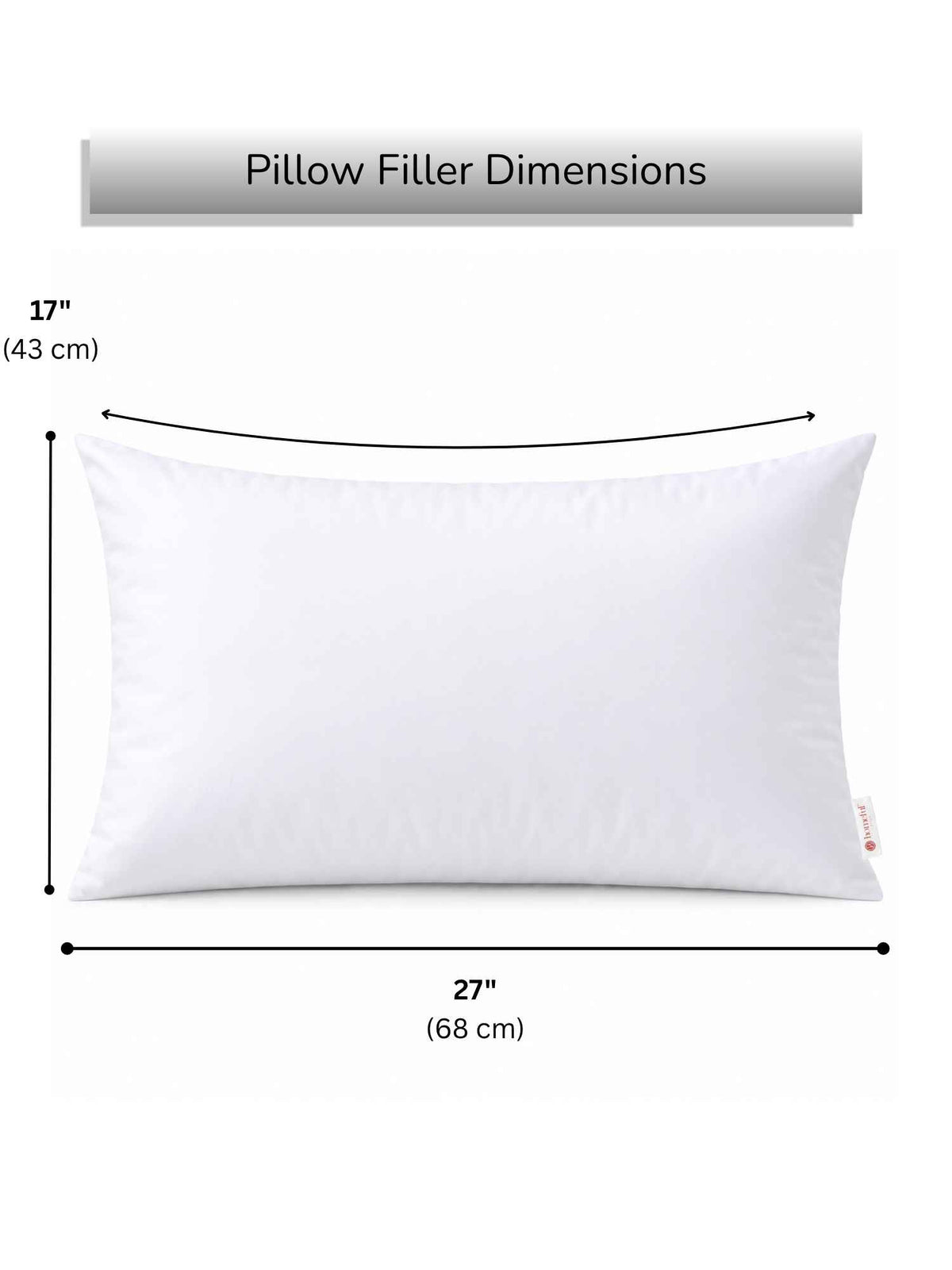 Jasmine Pillows ( Set of 2 ) Poly Shell with Fiber Filling -White Regular