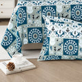 Lok Story Single Bedsheet with 1 Pillow Cover 130 GSM Micropeach Tribal Festivals Blue