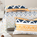 Daisy King Bedsheet with 2 Pillow Covers 130 GSM Micropeach Simple Geometrics Orange