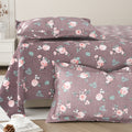 Daisy Queen Bedsheet with 2 Pillow Covers 130 GSM Micropeach Rose Beauty Grey