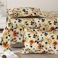 Daisy Single Bedsheet with 1 Pillow Cover 130 GSM Micropeach Muted Floral Brown