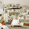 Daisy Single Bedsheet with 1 Pillow Cover 130 GSM Micropeach Floral Marble Brown