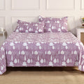 Jaipur Bagh King Bedsheet with 2 Pillow Covers 100% Cotton 120 TC Simple Floral Purple