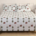 Jaipur Bagh King Bedsheet with 2 Pillow Covers 100% Cotton 120 TC Block Print Green