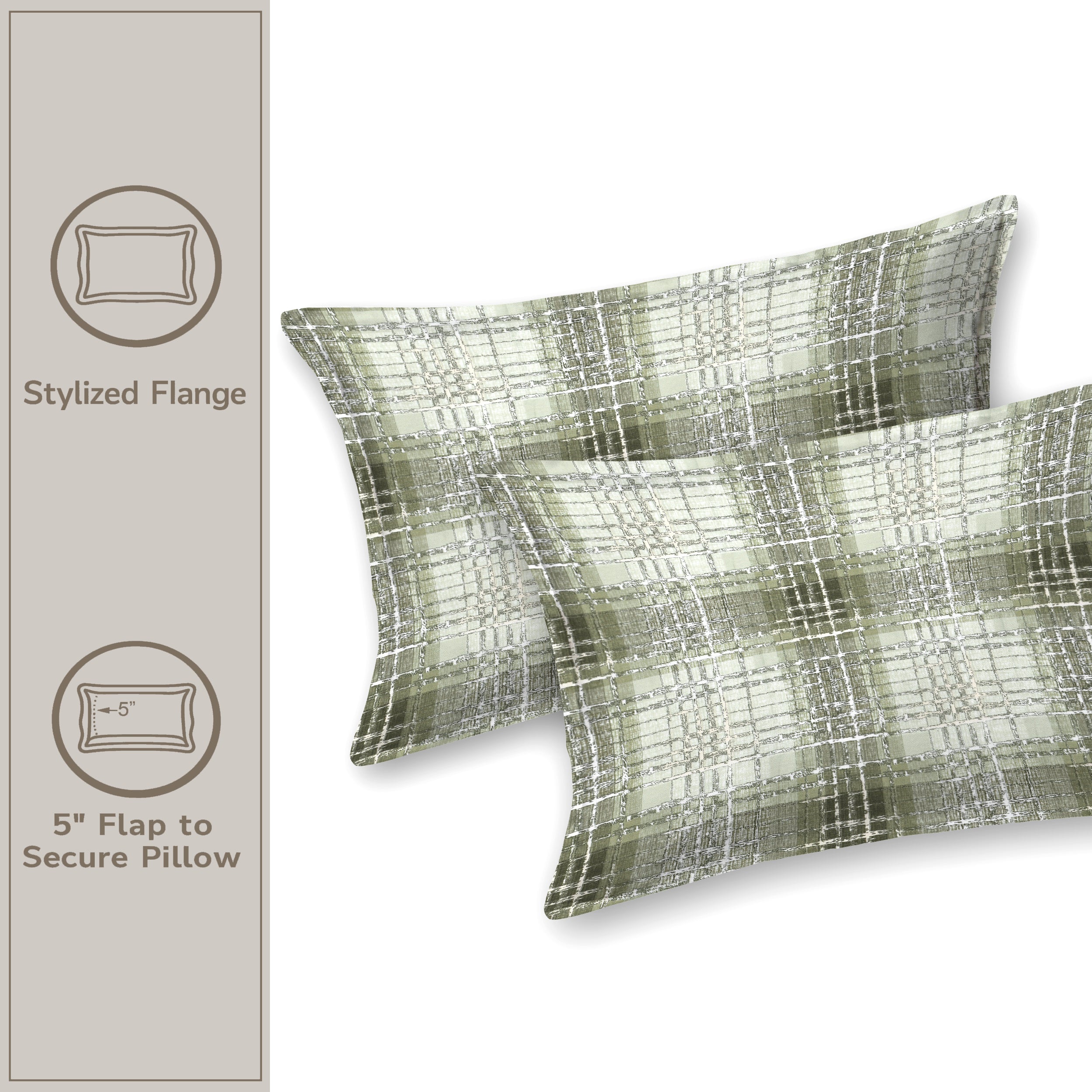 Lotus Queen Bedsheet with 2 Pillow Covers 100% Cotton 120 TC Textured Geometric Grey