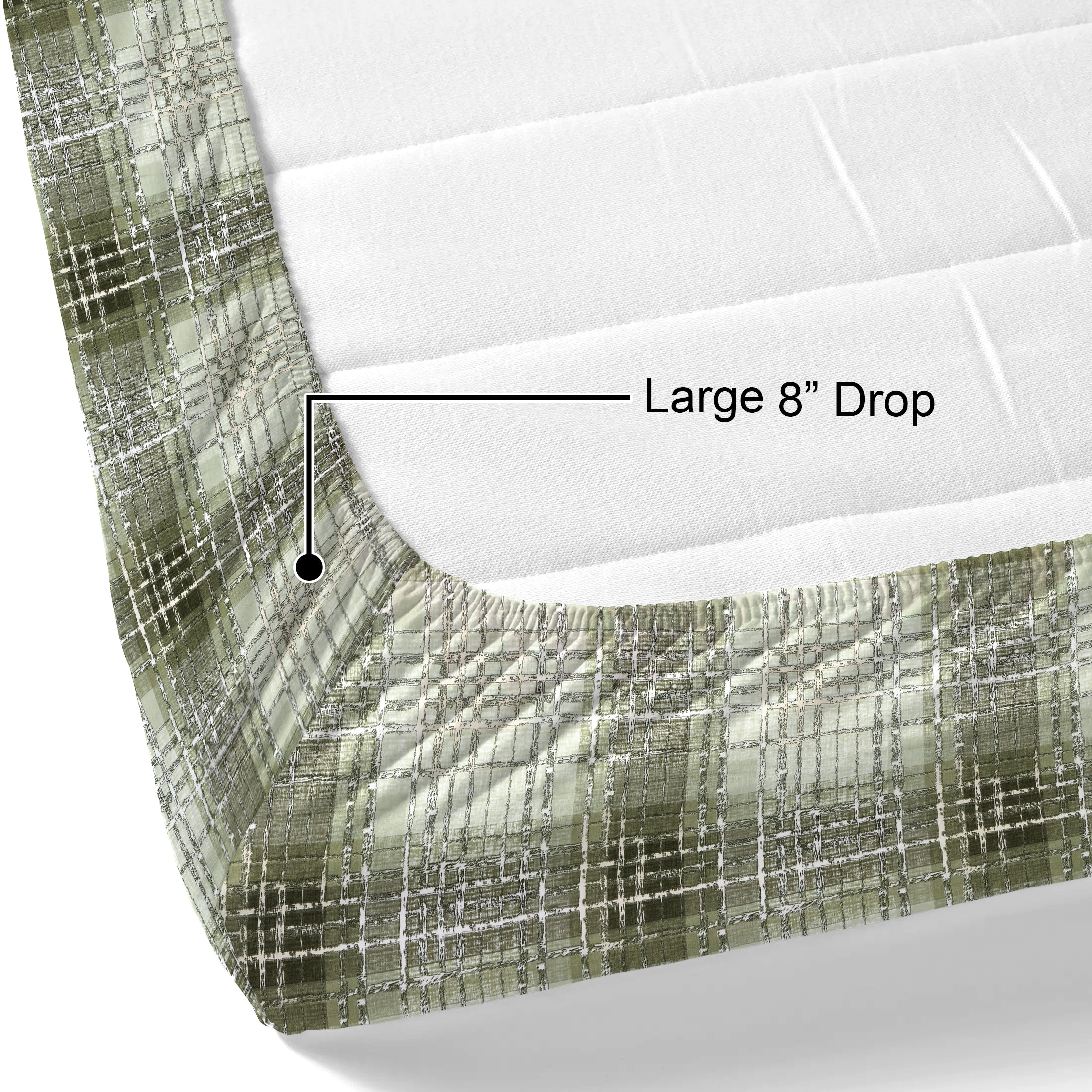 Lotus Queen Fitted Sheet with 2 Pillow Covers 100% Cotton 120 TC Textured Geometric Grey