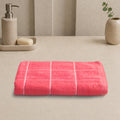 Jasmine Bath Towel 100% Cotton 365 GSM Classic Check Coral