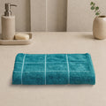 Jasmine Bath Towel 100% Cotton 365 GSM Classic Check Teal