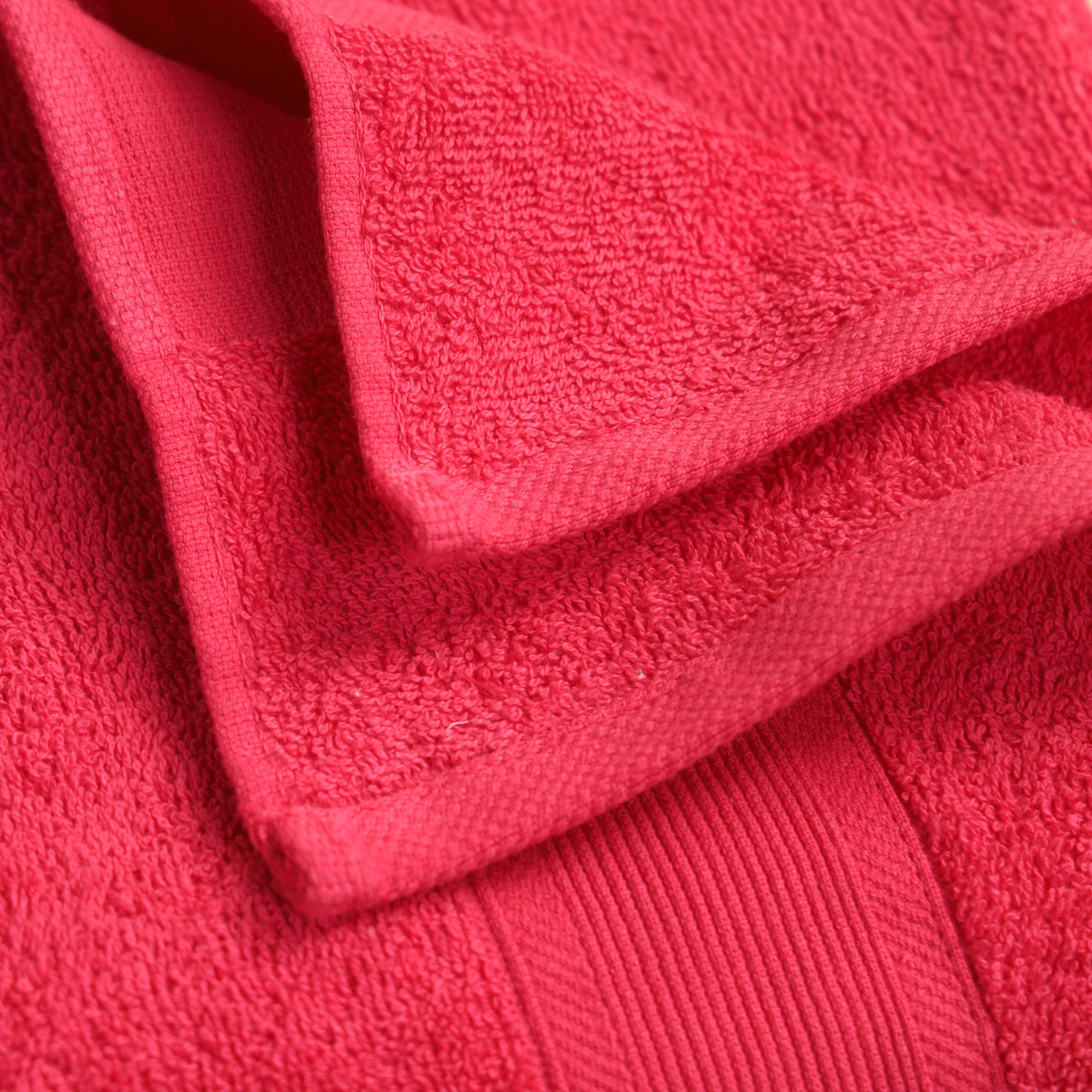 Rose Bath Towel 100% Cotton 420 GSM Self Border Fuschia