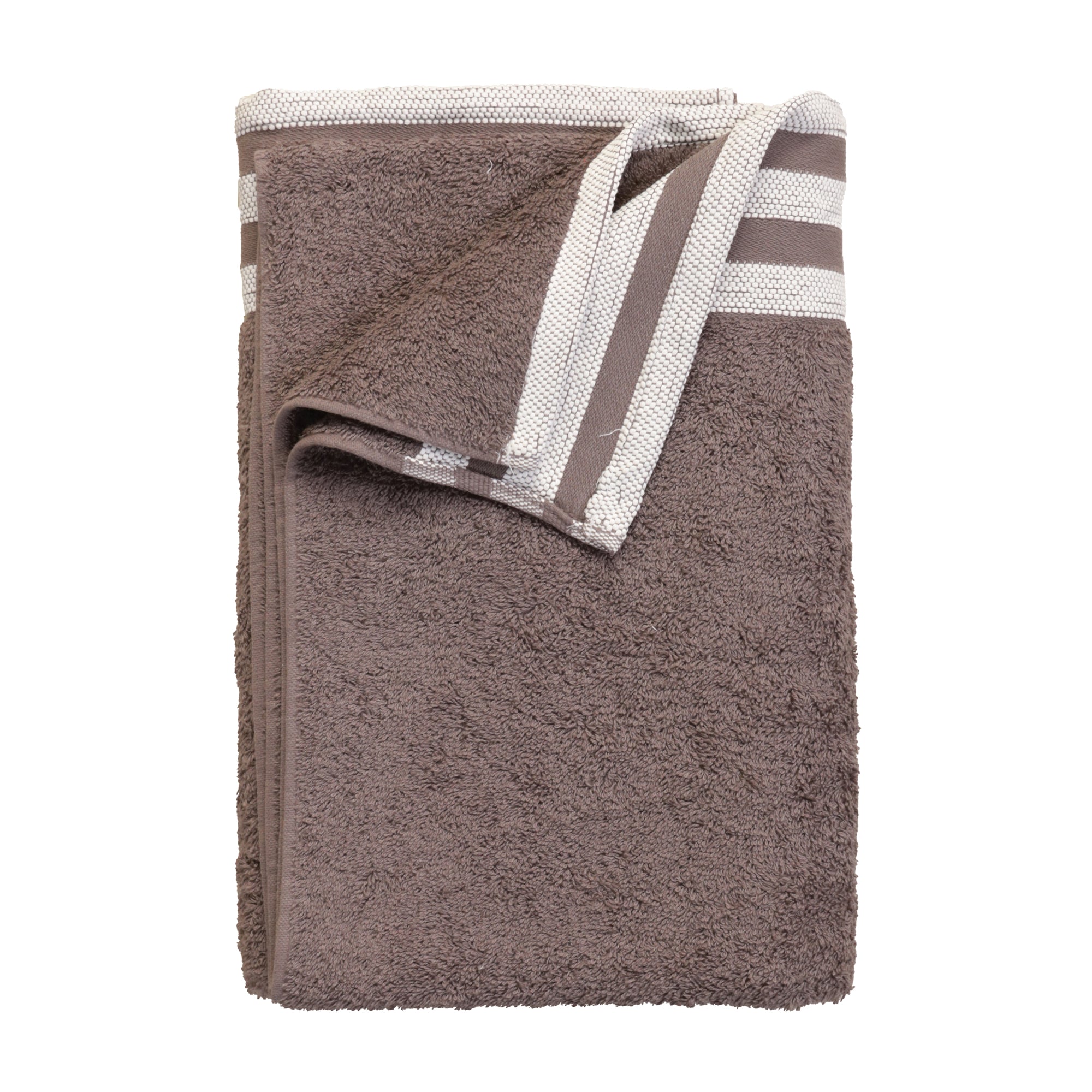 Lily Bath Towel Large 100% Cotton 550 GSM White Border Mushroom Long Pile