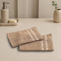 Lotus Hand Towel (Set of 2) 100% Cotton 365 GSM Sculpted Border Beige