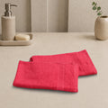 Rose Hand Towel (Set of 2) 100% Cotton 420 GSM Self Border Fuschia