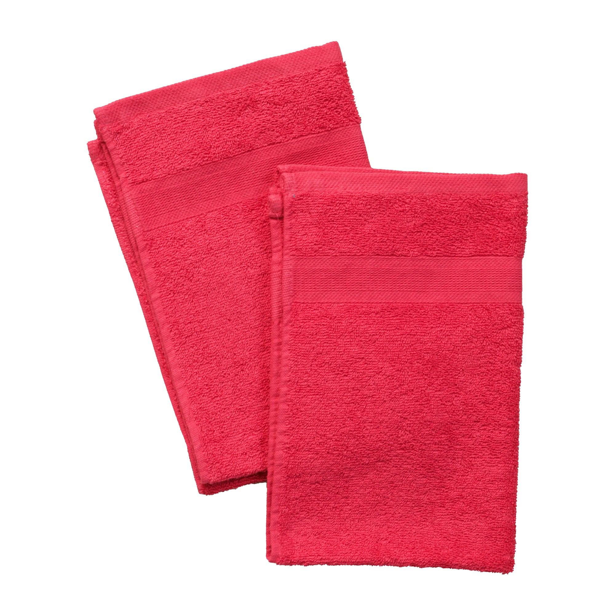 Rose Hand Towel (Set of 2) 100% Cotton 420 GSM Self Border Fuschia
