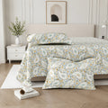 Lily King Bedsheet with 2 Pillow Covers 100% Cotton 180 TC Twill Weave Indian Paisley Blue