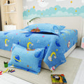 Little Joy Queen Bedsheet with 2 Pillow Covers 130 GSM Micropeach Happy Space Blue