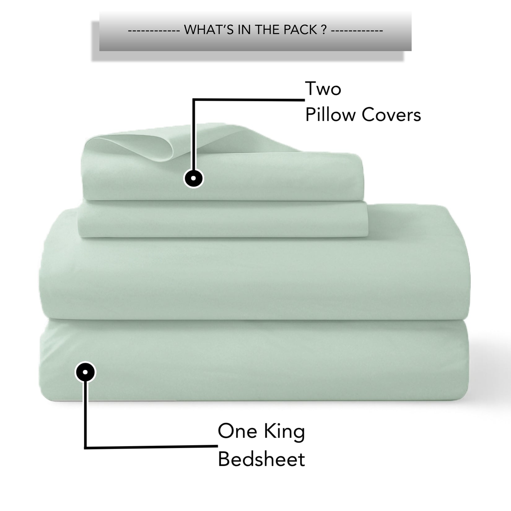 Tulip King XL Bedsheet with 2 Pillow Covers 125 GSM Micropeach Super Sateen Sky Blue