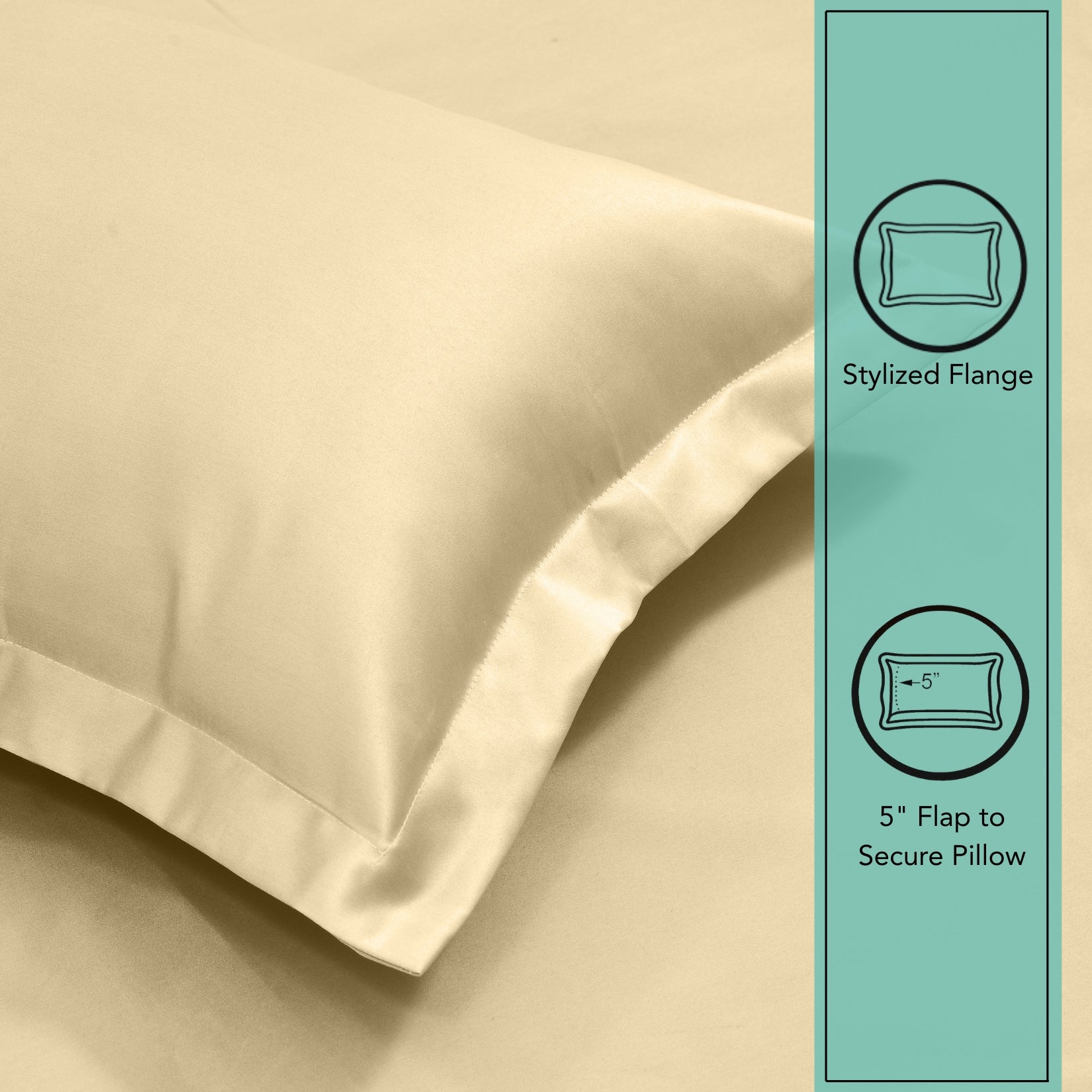 Tulip King XL Bedsheet with 2 Pillow Covers 125 GSM Micropeach Super Sateen Gold