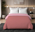 Jasmine Double Comforter 90 GSM Fabric with 120 GSM Filling Reversible Peach / Terracotta