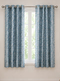 Daisy Window Curtains (Set of 2) 60% Light Filtering Poly Knitted 200 GSM Damask Grey