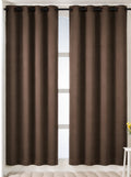 Rose Door XL Curtains (Set of 2) 90% Blackout 280 GSM Solid Brown