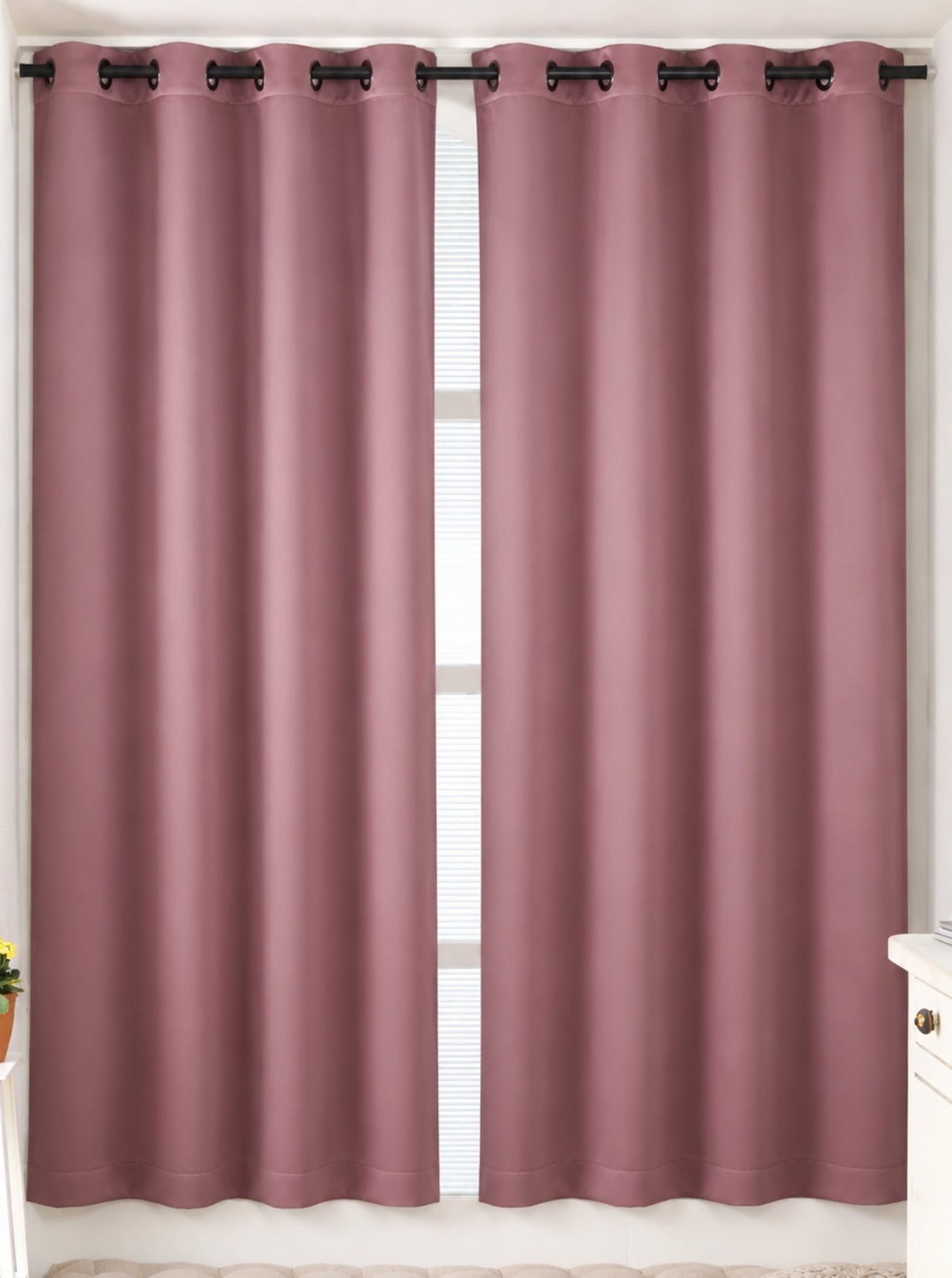 Rose Door XL Curtains (Set of 2) 90% Blackout 280 GSM Solid Falsa