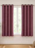 Lily Window Curtains (Set of 2) 90% Blackout 280 GSM Embossed Textured Falsa