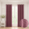 Lily Door XL Curtains (Set of 2) 90% Blackout 280 GSM Embossed Textured Falsa