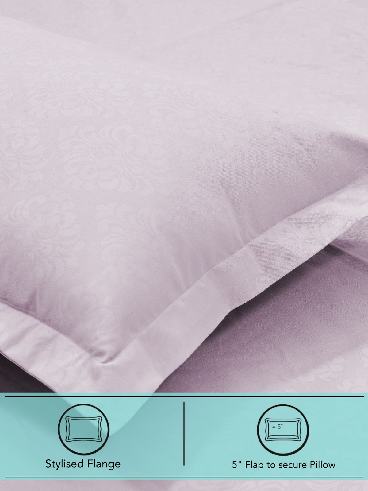 Jasmine 115 GSM Embossed Jacquard Micropeach Bedsheet with 2 Pillow Covers
