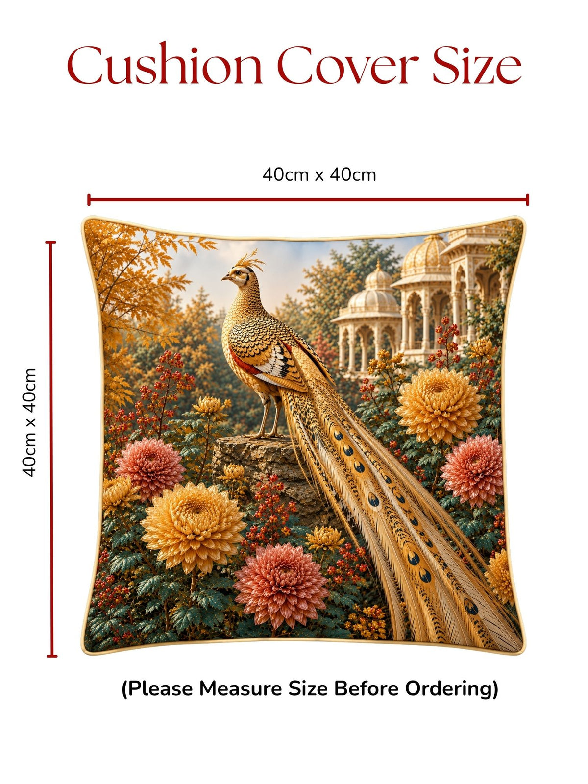 Botanical Garden Micropeach Pack of 5 Cushion Covers (40 x 40 cm )