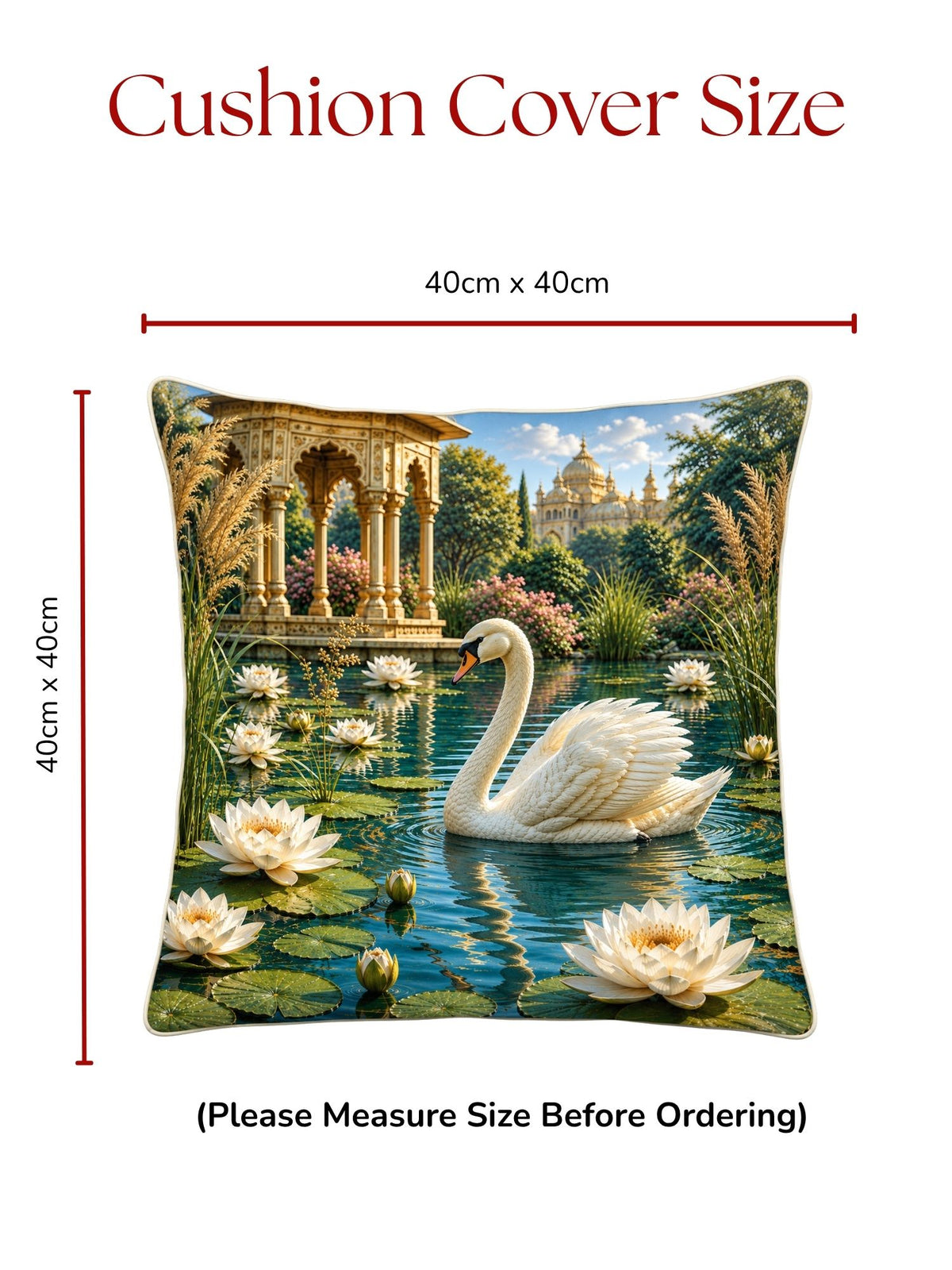 Botanical Garden Micropeach Pack of 5 Cushion Covers (40 x 40 cm )